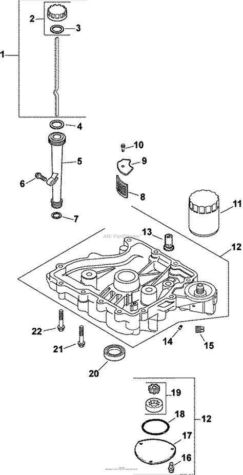 Kohler Cv Hp Kw Parts Diagram For Oil Pan Lubrication