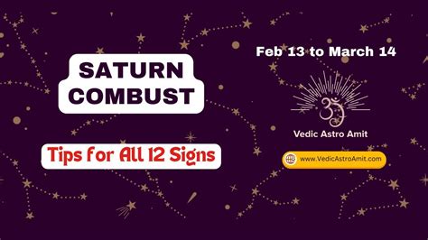 Saturn Combust Tips For All 12 Signs Feb 13 Mar 14 Youtube