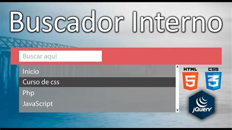 Como crear un buscador interno con html5 css3 jquery Muy fácil