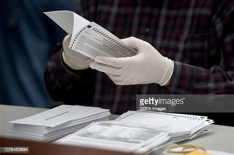 County Employee Opens Mail In Ballots At The Luzerne County Bureau Of