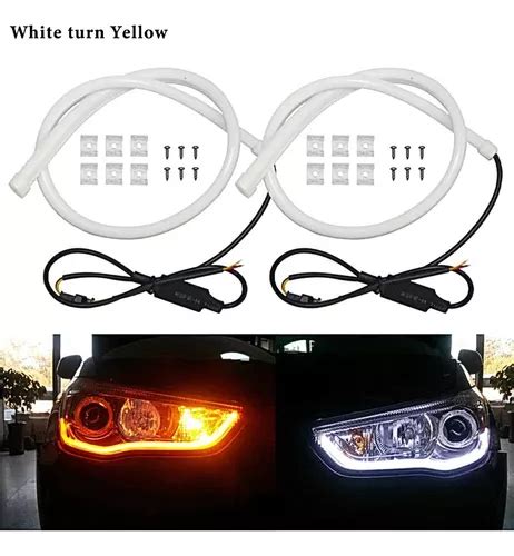 Kit Tubo Led Flexível Angel Eyes Drl Farol Carros E Motos