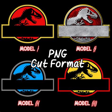 Jurassic Park Jurassic World Logo Blank Logo Bundle Vector PNG Cut