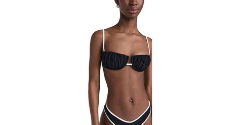 Montce X Olivia Culpo Petal Bikini Top In Black Lyst