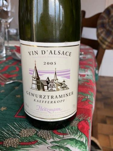 Heitzmann Alsace Kaefferkopf Gewurztraminer Vivino Australia