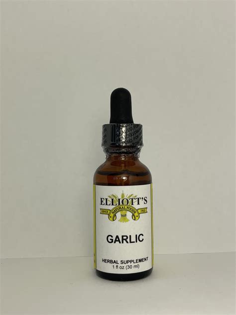 Garlic Liquid Extract - Elliotts Vitamins