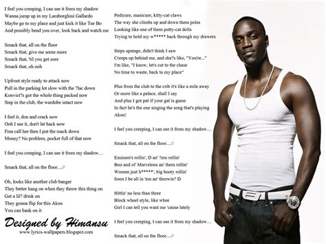 Lyrics Wallpapers Akon Smack That Ft Eminem