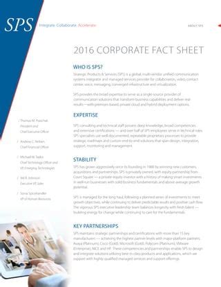 Sps Bro Corp Fact Sheet Pdf