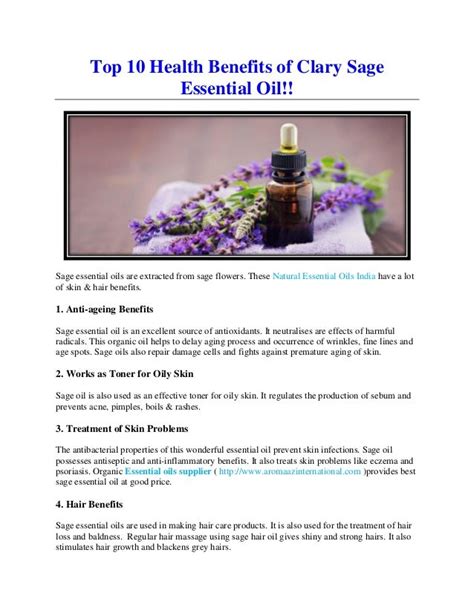 Top 10 Health Benefits Of Clary Sage Essential Oil