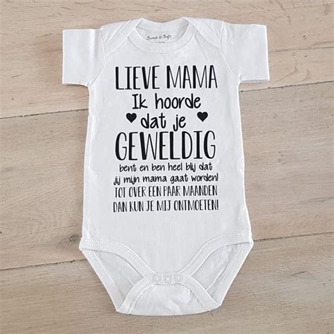 Baby Rompertje Met Leuke Tekst Lieve Mama Je Bent Geweldig Zwangerschap