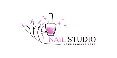 Premium Vector Nail Polish Or Nail Studio Logo Design With Creative