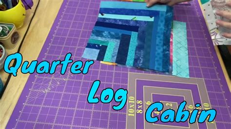 Quarter Log Cabin Quilt Block Youtube