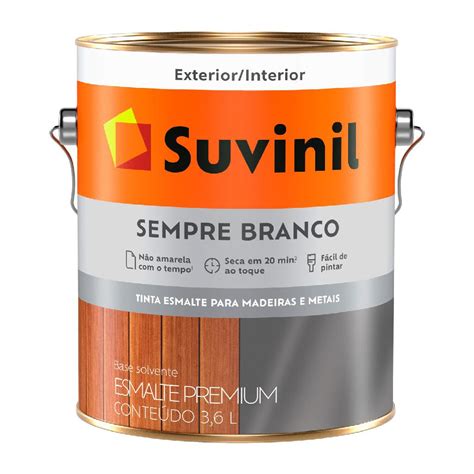 Tinta Esmalte Sintético Sempre Branco Brilhante 3 6L SUVINIL