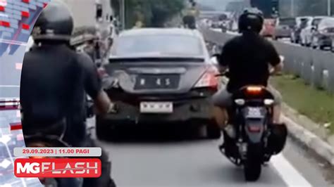 Polis Buru Pemandu Nissan Almera Langgar Motosikal Mgflash Youtube