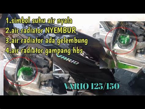 Penyebab Vario Simbol Suhu Panas F Nyala Air Radiator