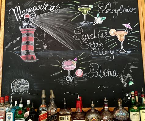 Chalkboard Art Chalk Blackboard Cafe Bar Cocktail Margarita Lighthouse