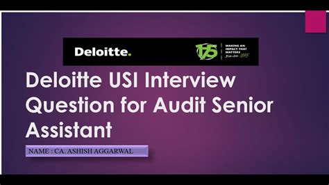 Deloitte Usi Interview Question External Audit Statutory Audit