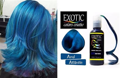 Exotic Colors Tinta Cabelo Sem Amônia Azul Atlantic 120g R 25 80 Em Mercado Livre