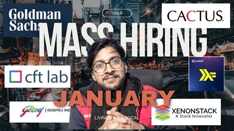 Mass Hiring In January Cft Lab Goldman Sachs Godrej Park