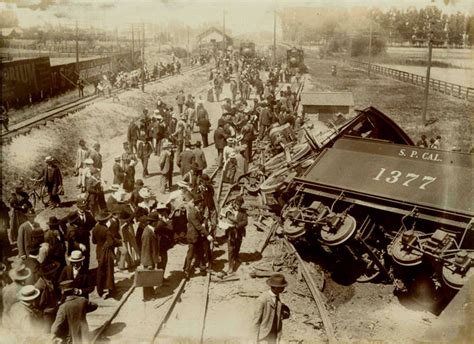 Historical Indulgences, ca. 1899, [photograph of a train derailment...