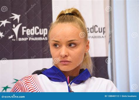 Rebecca Sramkova , Members of Team Latvia and Team Slovakia for FedCup ...