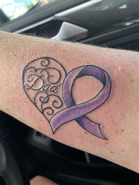 Alzheimers Ribbon Tattoo