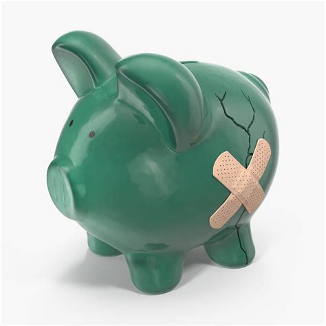 Cracked Piggy Bank 3d Model 3d Model 29 Max Gltf Ma Unitypackage