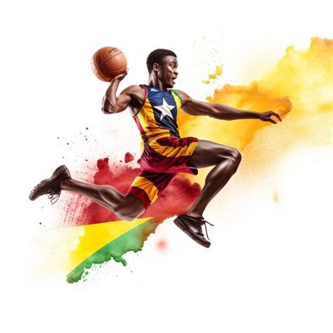 Deporte Nacional De Ghana Con Fondo Blanco Alto Foto Premium