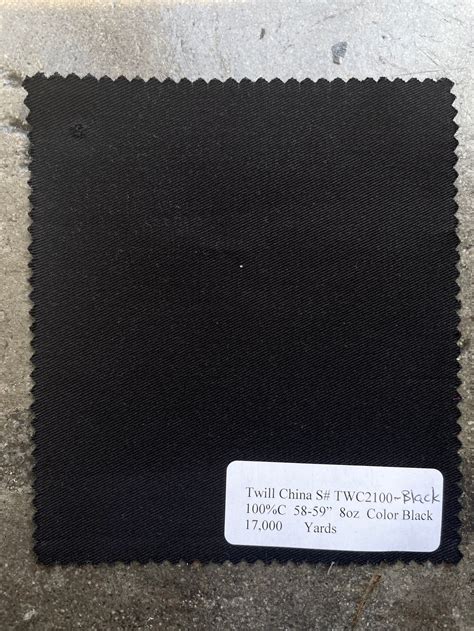 Black Twill Fabric By The Yard 8 Oz 100 Cotton 58 In Width Etsy