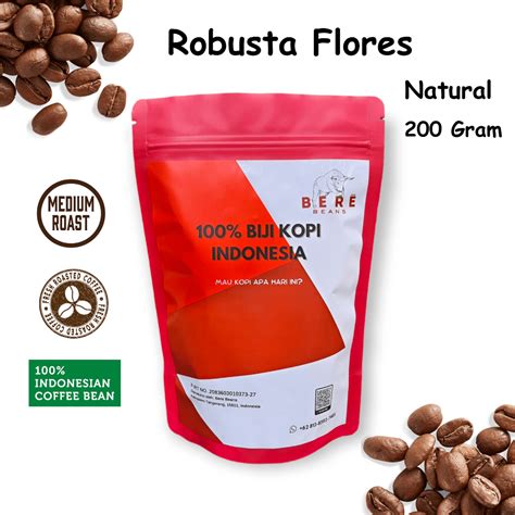 Jual Kopi Robusta Flores Manggarai Indonesia Gram Biji Bubuk Coffee