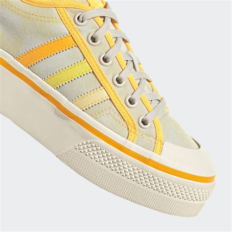 Adidas Nizza Platform Almost Yellow Orange Tint Wonder White GX4607