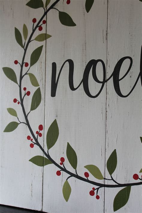 Large Noel Sign Christmas Sign Hand Painted Wood Sign - Etsy