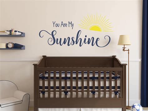 You Are My Sunshine Decal Sunshine Wall Decal Yellow Sun | Etsy