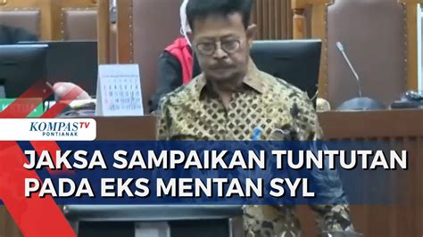 Tuntutan Kasus Korupsi Kementan Eks Mentan SYL Didakwa Terima