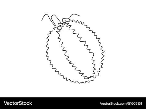 Single One Line Drawing Whole Healthy Organic Vector Image