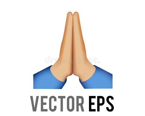 Vector Two Hands Placed Together Thank You or Pray Icon Stock Vector ...