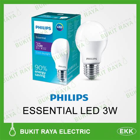 Jual Philips LED Essential 3W Putih Cool Daylight CDL LED Ess E27