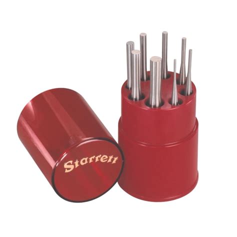 Buy StarrettDrive Pin Punch Set With Knurled Grip In Round Red Plastic