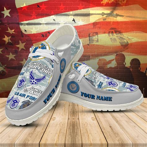 Veteran Canvas Loafer Shoes Personalized US Space Force Camouflage H D