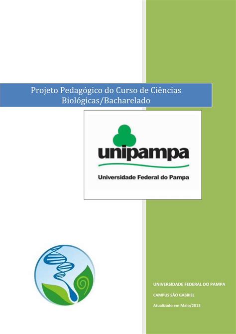 Pdf Projeto Pedag Gico Do Curso De Ci Ncias Biol Gicascursos