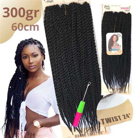 Cabelo Mambo Twist Pacot O Gr Em Cm Agulha Escorrega