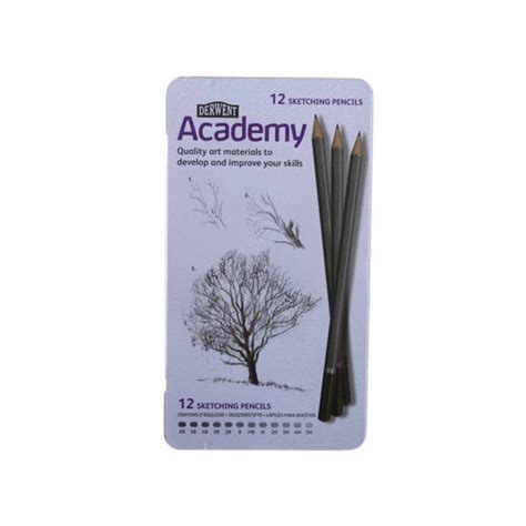 Derwent Academy Sketching Pencils Tin Pack Of 12