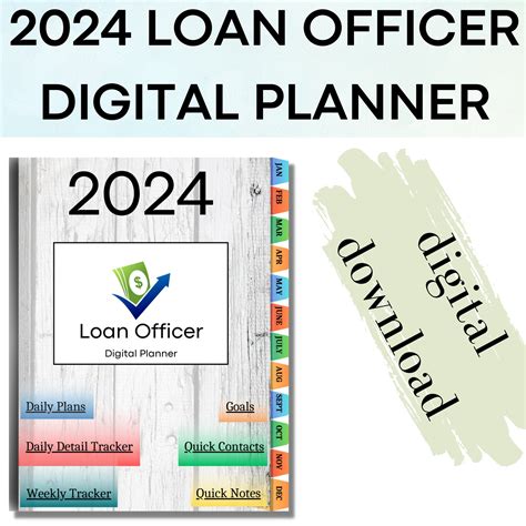 2024 Loan Officer Digital Planner Yearly Monthly Daily Call Logs Weekly Activity Tracker Goals