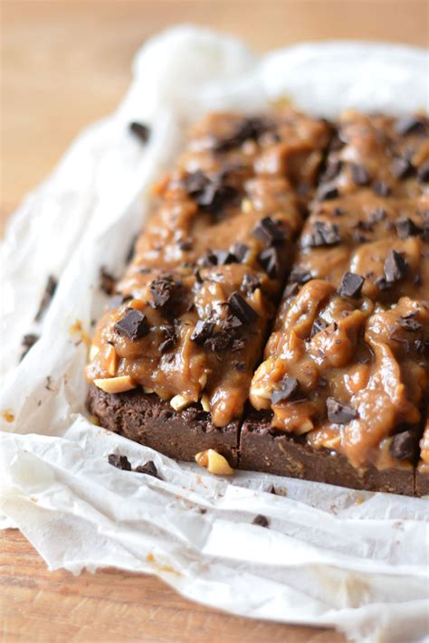 Vegan Snickers Brownie Glutenvrije Optie Healthinut