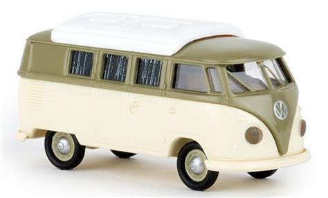 Miniature Volkswagen T Brekina B Camper Grise Beige Avec