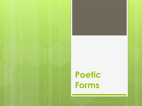 PPT - Poetic Forms PowerPoint Presentation, free download - ID:2351194