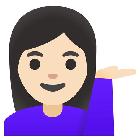 Femme Paume Vers Le Haut Peau Claire Emoji