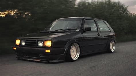 Bagged VW Golf MK2 Kamei X1 On BBS Wheels 4K YouTube