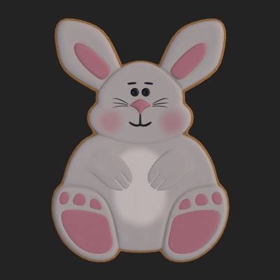 Cute Chubby Bunny Easter Cookie D Model By Get Dead Entertainment