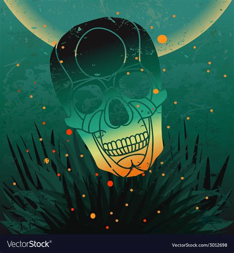 Halloween skull background Royalty Free Vector Image