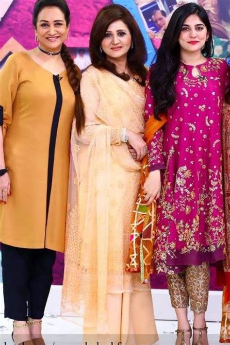 Bushra Ansari With Sisters In Sanam Baloch Fashion Dress Salwar